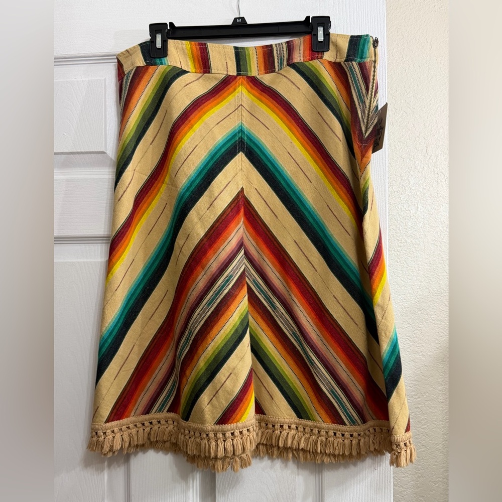 Ivy Jane Colorful Chevron A-Line Skirt